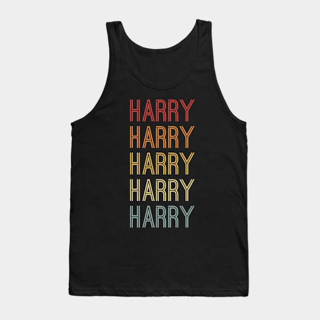 Harry Name Vintage Retro Gift For Harry Tank Top by CoolDesignsDz